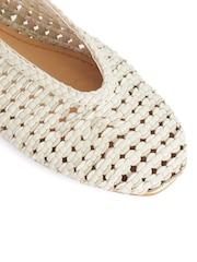 Dune London White Hollianne Ballet Pumps - Image 6 of 6