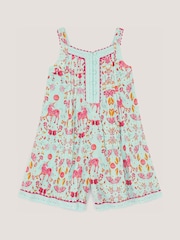 Monsoon Unicorn Floral Print Playsuit - Imagen 1 de 4