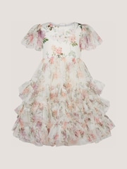 Monsoon Roma Floral Print Ruffle Party Dress - Imagen 1 de 2