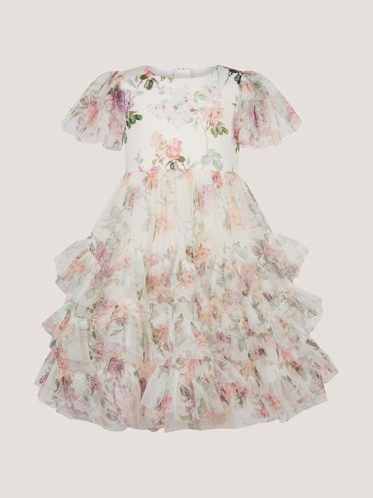 Monsoon Roma Floral Print Ruffle Party Dress - Imagen 1 de 2 Monsoon Roma Floral Print Ruffle Party Dress - Imagen 1 de 2