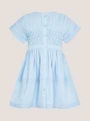 Monsoon Flower Button Smocked Dress - Imagen 1 de 2