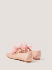 Monsoon Pink Organza Bow Ballet Flats - Image 2 of 2