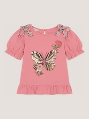 Monsoon Sequin Butterfly Cotton T-Shirt - 圖片 2，共 3