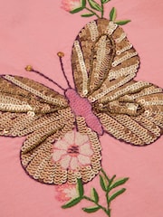 Monsoon Sequin Butterfly Cotton T-Shirt - 圖片 3，共 3