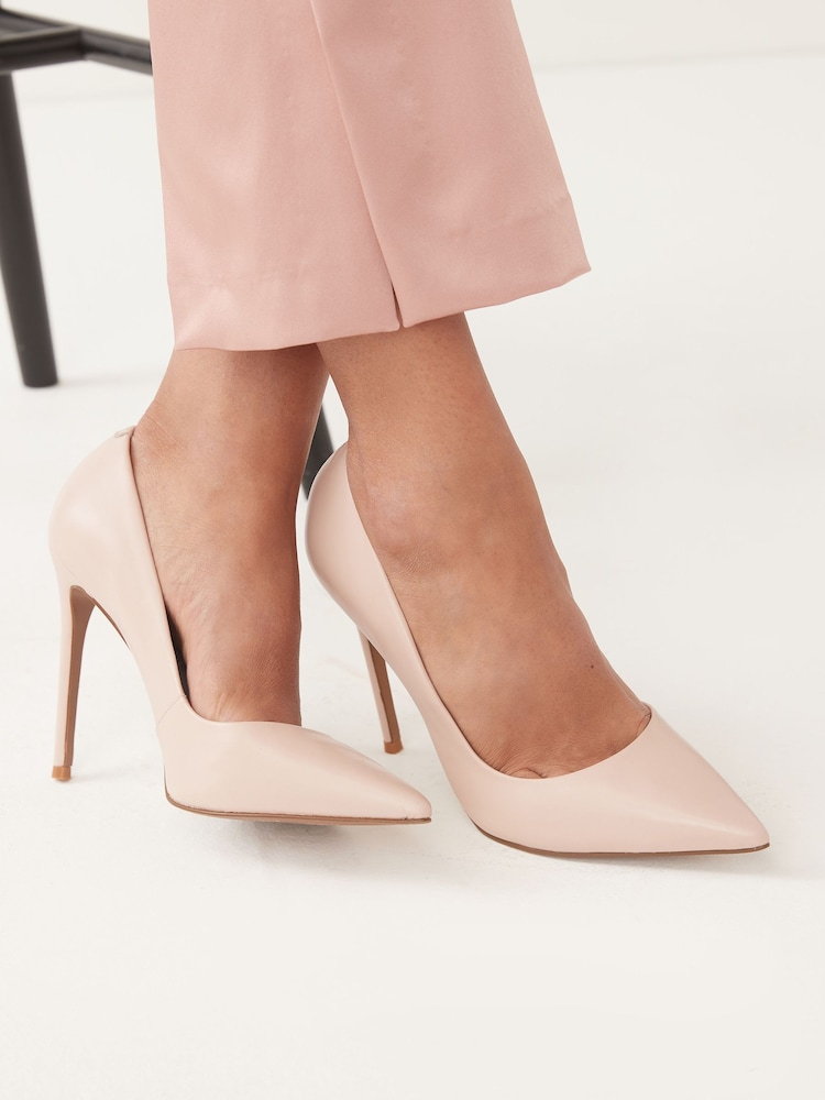 Nude Pink Signature Leather Court Shoes - Image 2 of 7