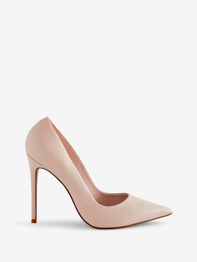 Nude Pink Signature Leather Court Shoes - Image 3 of 7