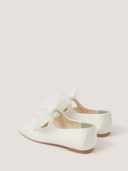 Monsoon Cream Organza Bow Ballet Flats - Image 2 of 2