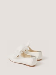 Monsoon Cream Organza Bow Ballet Flats - Image 3 of 3