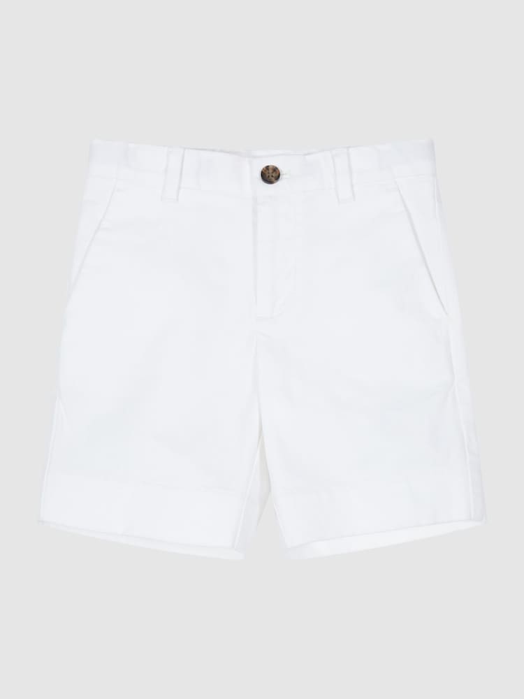 Reiss White Wicket Junior Casual Chino Shorts - Image 2 of 6