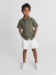 Reiss White Wicket Junior Casual Chino Shorts - Image 3 of 6