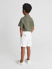 Reiss White Wicket Junior Casual Chino Shorts - Image 4 of 6