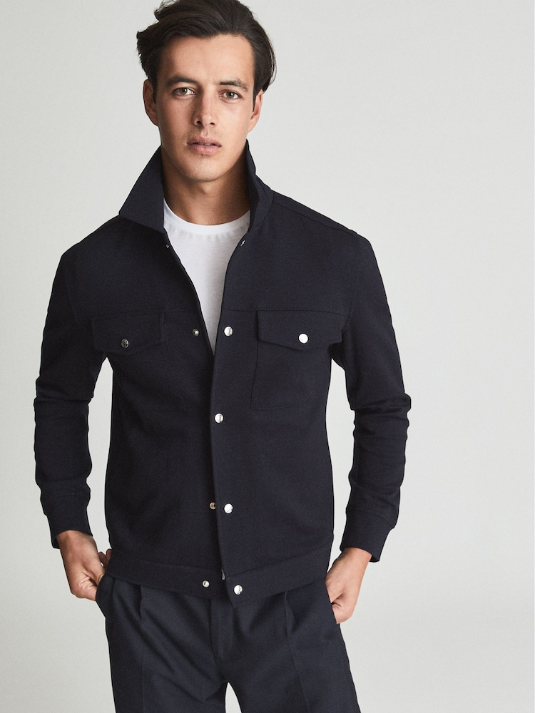 Reiss Jerry Interlock Hemdjacke - Bild 1 von 6 Reiss Jerry Interlock Hemdjacke - Bild 1 von 6