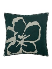Ted Baker Green Magnolia Felt Embroidered Cushion - Image 4 of 4