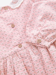 Pink Geo Printed Shirred Collar Dress (3mths-8yrs) - Image 9 of 9