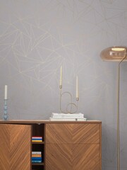 Grey Abstract Geo 10M Wallpaper - Image 1 of 4