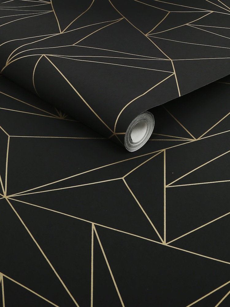 Black Abstract Geo 10M Wallpaper - Image 4 of 4 Black Abstract Geo 10M Wallpaper - Image 4 of 4