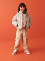 Green Shower Reistant Crop Padded Coat (5-14yrs) - Image 1 of 10