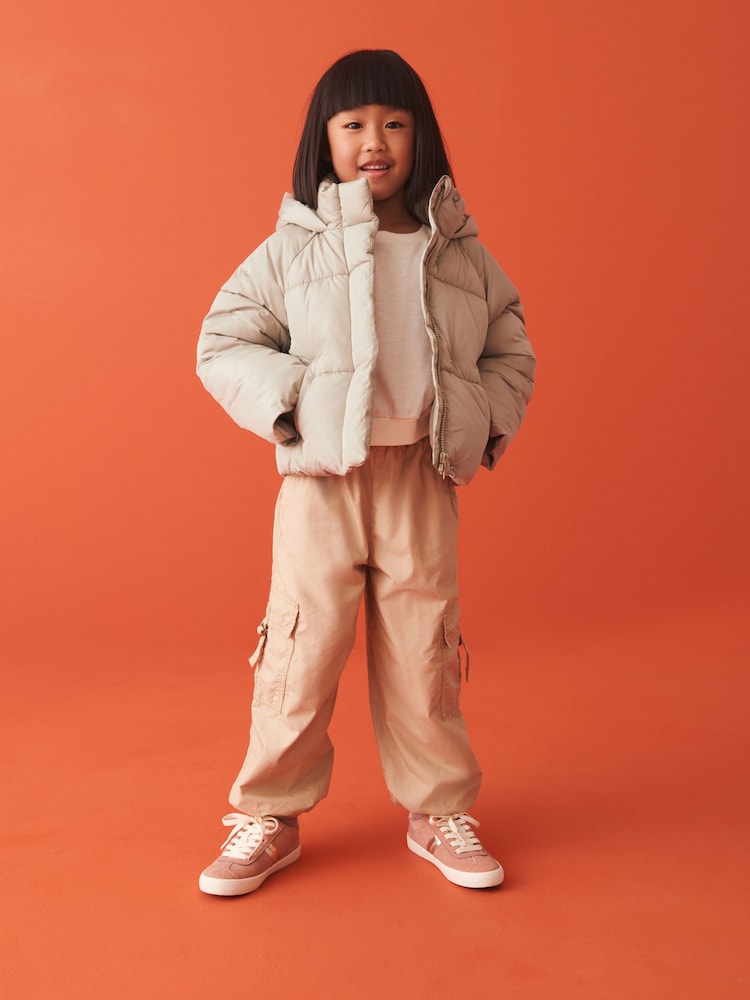 Green Shower Reistant Crop Padded Coat (5-14yrs) - Image 1 of 10
