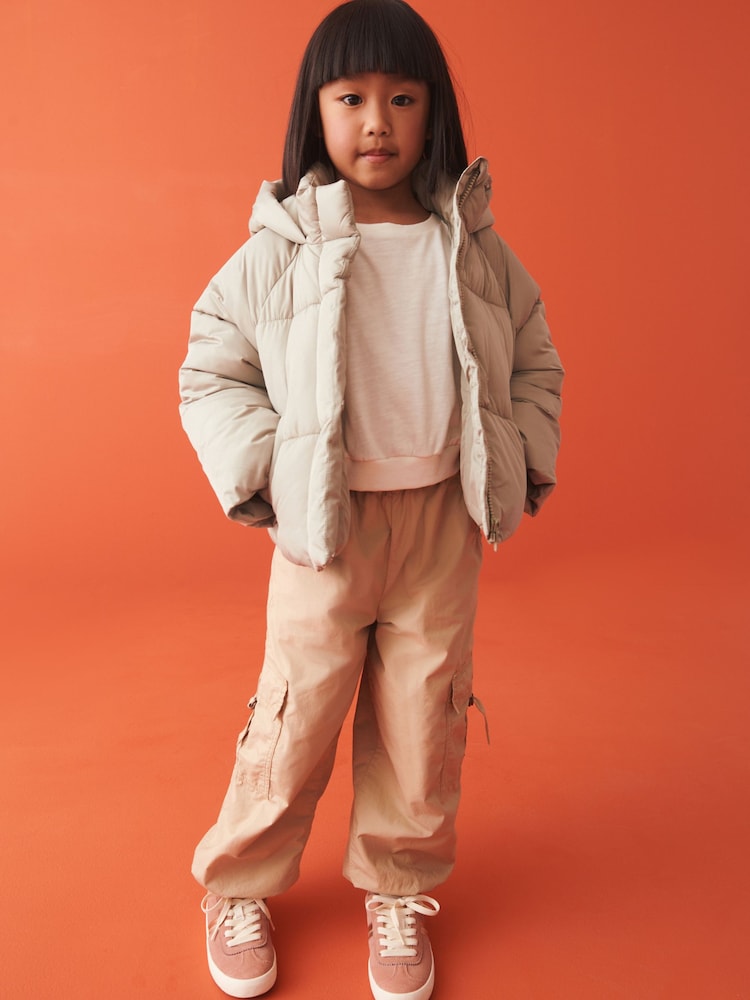 Green Shower Reistant Crop Padded Coat (5-14yrs) - Image 2 of 10