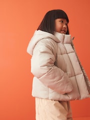 Green Shower Reistant Crop Padded Coat (5-14yrs) - Image 5 of 10