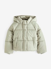 Green Shower Reistant Crop Padded Coat (5-14yrs) - Image 7 of 10