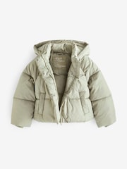 Green Shower Reistant Crop Padded Coat (5-14yrs) - Image 8 of 10