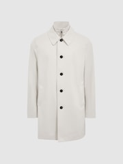 Reiss Stone Perrin Coat With Removable Zip Neck Insert - Image 2 of 6