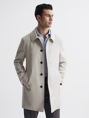 Reiss Stone Perrin Coat With Removable Zip Neck Insert - Image 3 of 6