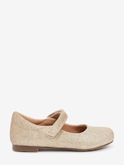 Gold Glitter Standard Fit (F) Mary Jane Occasion Shoes - Image 1 of 4