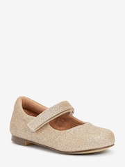 Gold Glitter Standard Fit (F) Mary Jane Occasion Shoes - Image 2 of 4