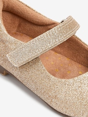Gold Glitter Standard Fit (F) Mary Jane Occasion Shoes - Image 4 of 4