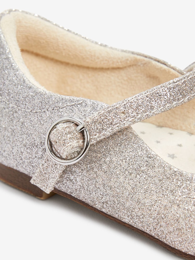 Silver Ombre Glitter Standard Fit (F) Mary Jane Occasion Shoes - Image 4 of 4