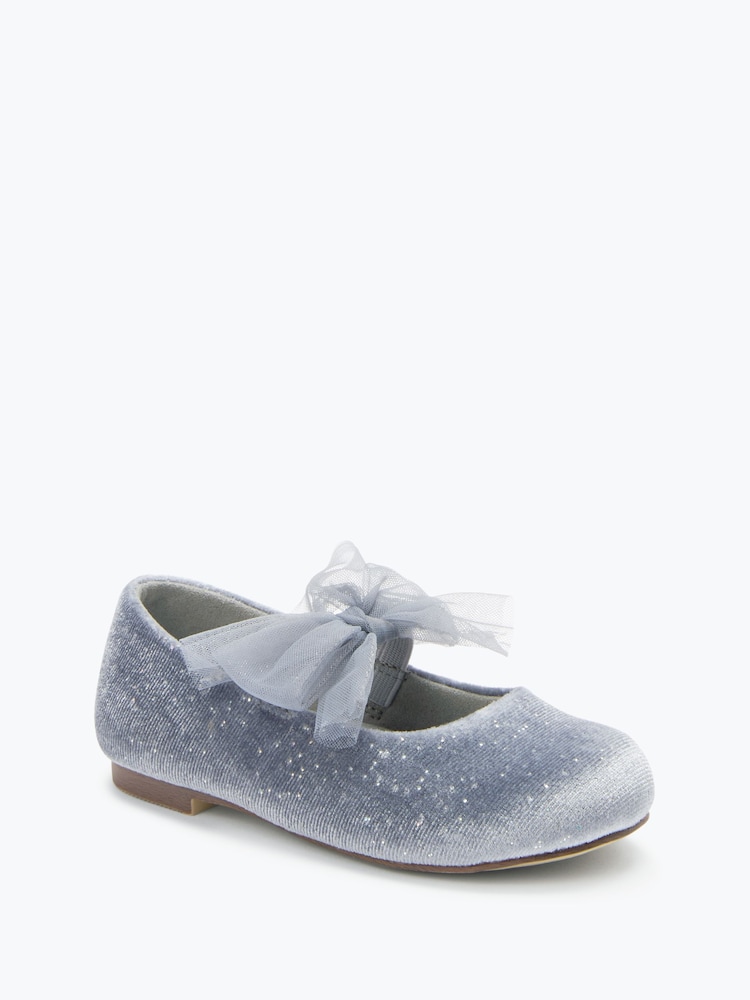 Grey Bow Mary Jane Occasion Shoes - Image 2 of 5