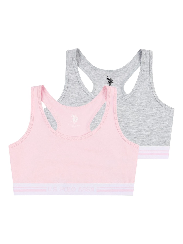 U.S. Polo Assn. Pink Crop Tops 2 Pack - Image 1 of 3