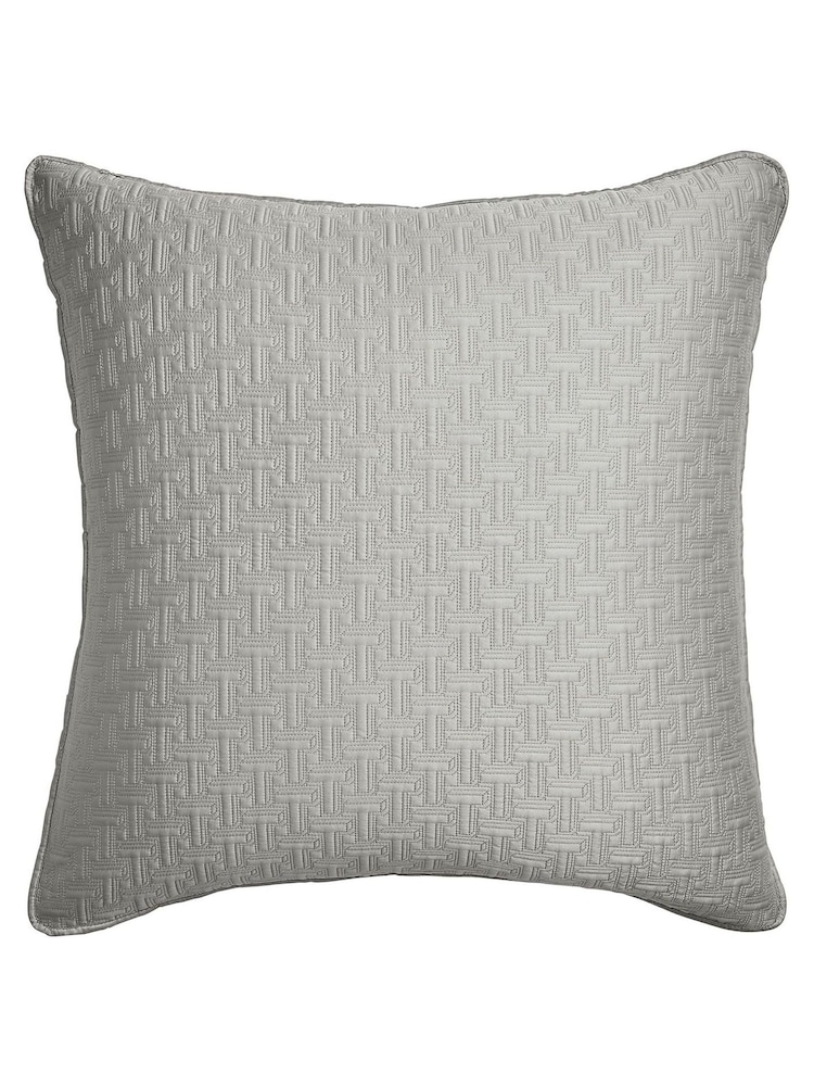 Ted Baker Silver T Quilted Polysatin Sham Pillowcase - Image 2 of 4