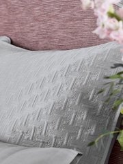 Ted Baker Silver T Quilted Polysatin Sham Pillowcase - Image 3 of 4