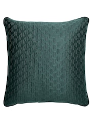 Ted Baker Green T Quilted Polysatin Sham Pillowcase - Image 2 of 3