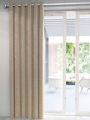 Nalu Nicole Scherzinger Natural Kalo Textured Fully Lined Eyelet Curtains - Image 2 of 4