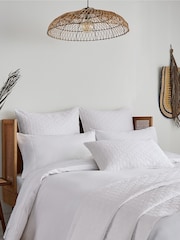 Ted Baker White Silky Smooth Plain Dye 250 Thread Count 100% Cotton Pillowcase - Image 1 of 3