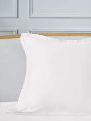 Ted Baker White Silky Smooth Plain Dye 250 Thread Count 100% Cotton Pillowcase - Image 2 of 3