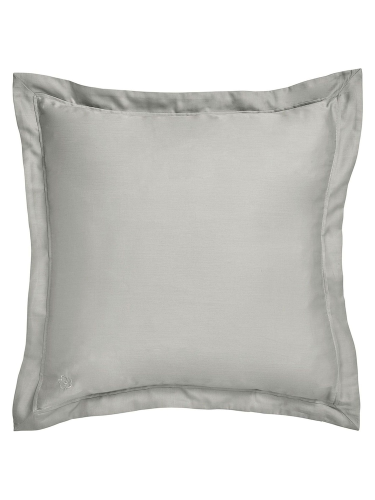 Ted Baker Silver Silky Smooth Plain Dye 250 Thread Count 100% Cotton Pillowcase - Image 2 of 2