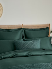Ted Baker Forest Green Silky Smooth Plain Dye 250 Thread Count 100% Cotton Pillowcase - Image 1 of 2