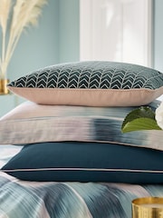 Harlequin Blue Oscillation 200 Thread Count Cotton Sateen Oxford Pillowcase - Image 3 of 4