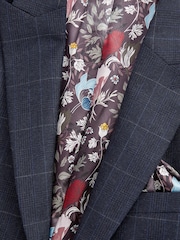 Blue Slim Fit Signature Empire Mills 100% Wool Check Suit Jacket - Image 2 of 5