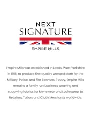 Blue Slim Fit Signature Empire Mills 100% Wool Check Suit Jacket - Image 5 of 5