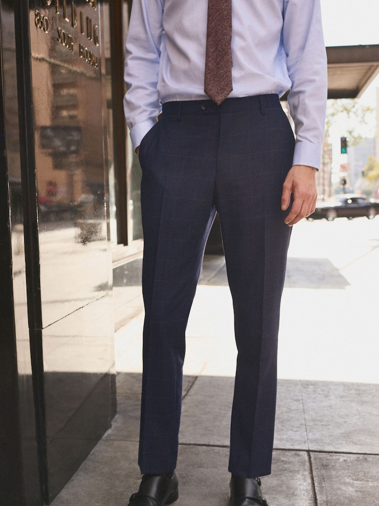 Blue Signature Empire Mills 100% Wool Check Suit: Trousers - Image 1 of 7