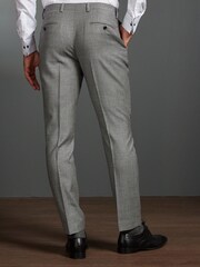 Grau - Signature Empire Mills Anzug aus 100 % Wolle in Slim Fit mit Hahnentrittmuster: Hose - Bild 2 von 9