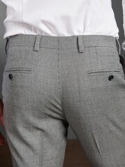 Grau - Signature Empire Mills Anzug aus 100 % Wolle in Slim Fit mit Hahnentrittmuster: Hose - Bild 5 von 9