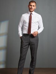 Grey Slim Fit Signature TG Di Fabio Wool Rich Check Suit: Trousers - Image 2 of 9