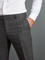 Grey Slim Fit Signature TG Di Fabio Wool Rich Check Suit: Trousers - Image 4 of 9